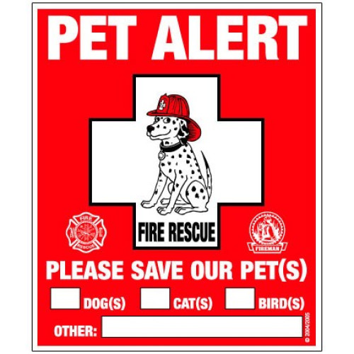 Pet Alert sticker