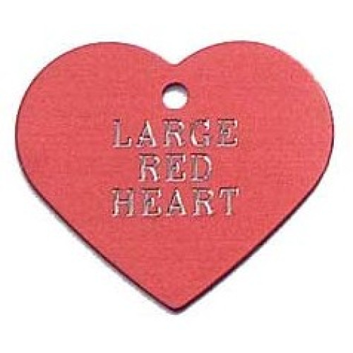 Tag heart large red