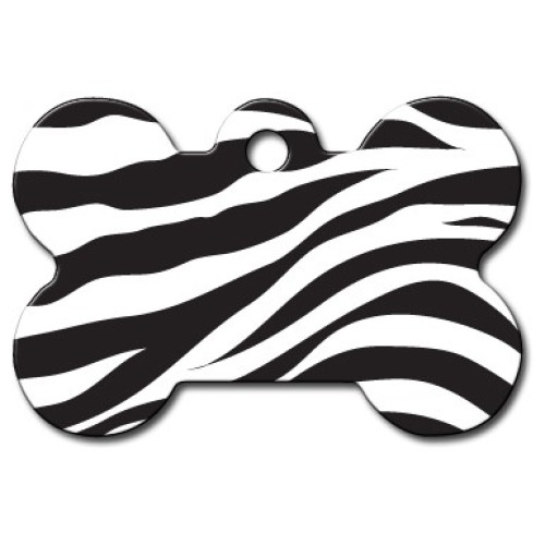 Tag bone large zebra