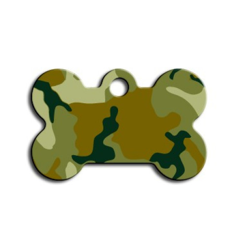 Tag bone small green camouflage