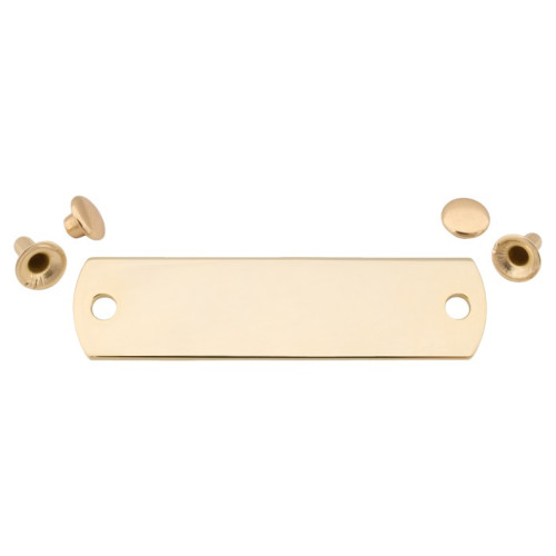 Rivet small polished brass tag