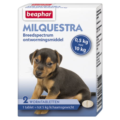 Milquestra wormtabletten kleine hond / pup 2 tabletten