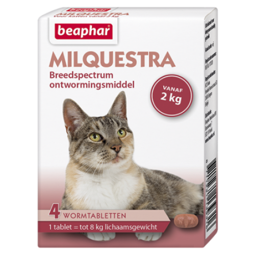 Milquestra wormtabletten kat 4 tabletten