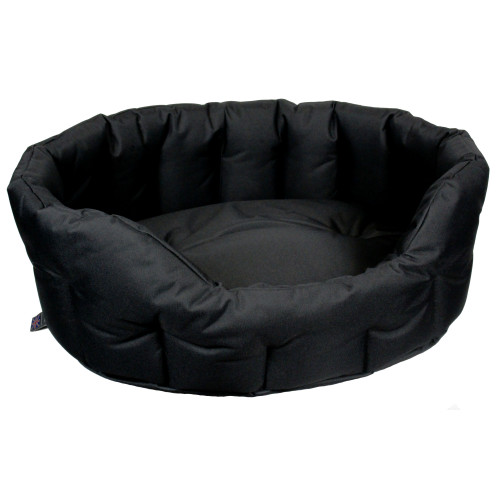 P&L Country Dog Heavy Duty Oval Waterproof Softee Dog Bed black