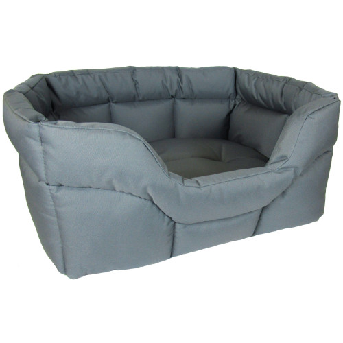 P&L Heavy Duty Rectangular Waterproof Softee Dog Bed grey