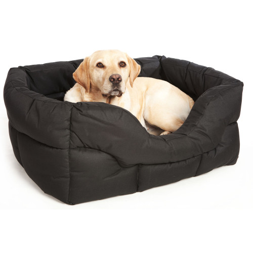 P&L Heavy Duty Rectangular Waterproof Softee Dog Bed black