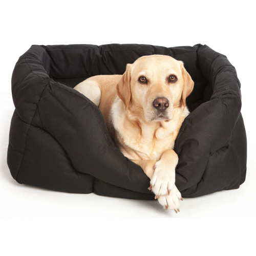 P&L Heavy Duty Rectangular Waterproof Softee Dog Bed black