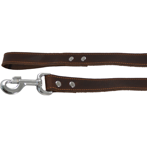 J & V Greased Leash dark brown