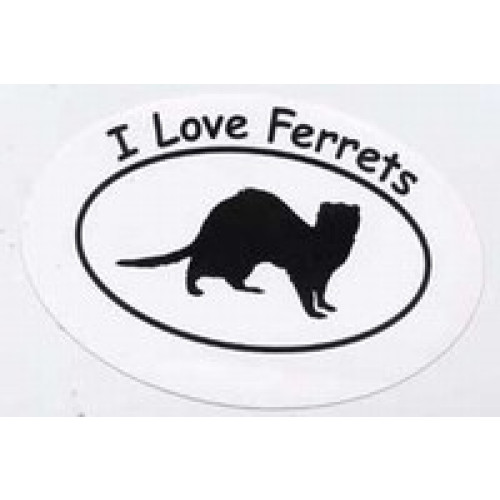 Sticker I Love Ferrets