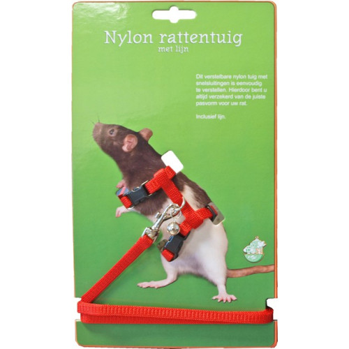 De boon rat harness Red