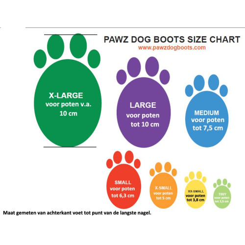 Protex Pawz rubberen hondenschoen Tiny zwart