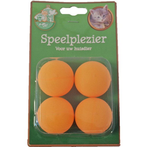 De Boon Ping Pong Bal Oranje 4 stuks