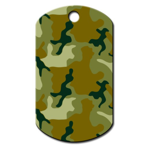 Militaire Tag  large green camouflage