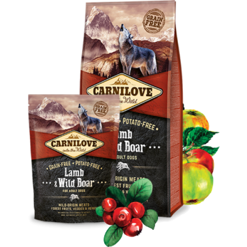 Carnilove Lamb & Wild Boar Adult Graanvrije Hondenvoeding