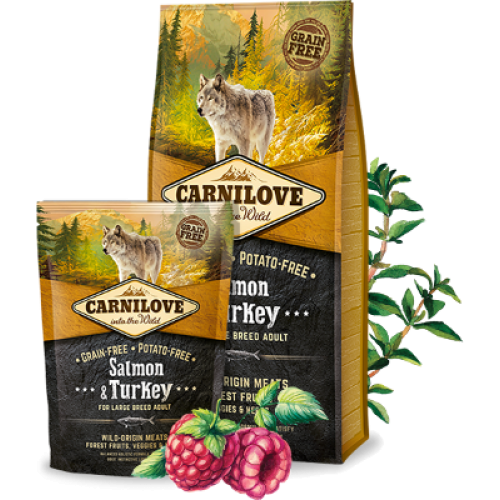 Carnilove Salmon & Turkey Large Breed Adult Graanvrije Hondenvoeding