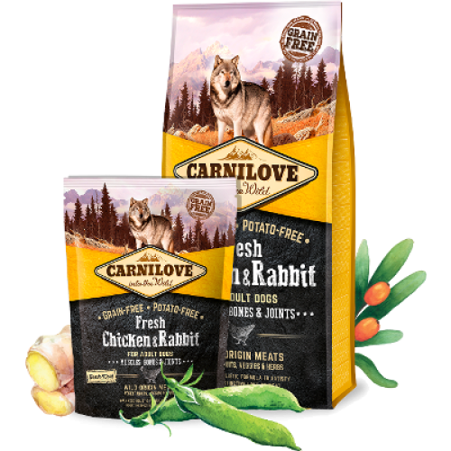 Carnilove Fresh Chicken & Rabbit Graanvrije Hondenvoeding